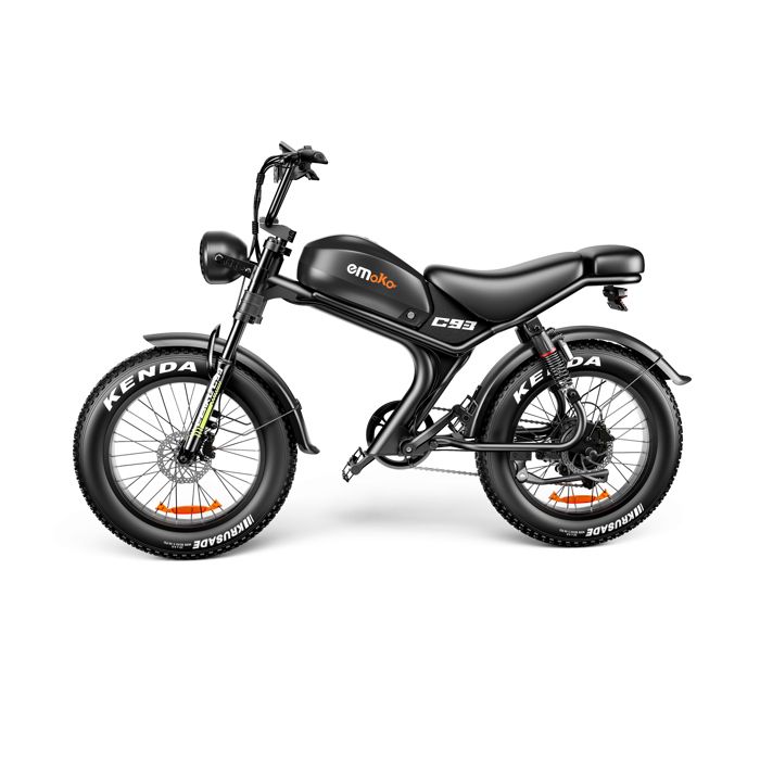Vélo Electrique Adulte Emoko C93 Moteur 1000W Batterie 20AH Roues 20 Pouces Vitesse Max 55 km/h Autonomie Max 75 km Noir