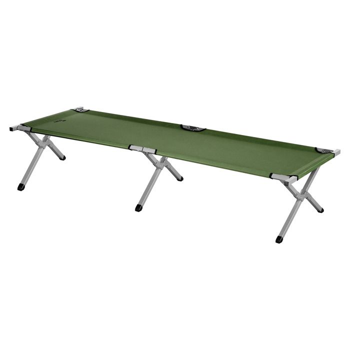 Lit de camp pliant - NILS CAMP - 200x60x44 cm - Pliable - Tissu 600x300D PVC Oxford - Cadre en acier - Charge max 120 kg