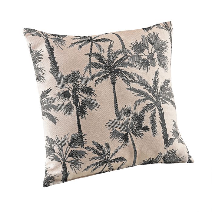 Coussin motif palmier tissé Bleu 45x45 cm Coussin motif palmier tissé Bleu 45x45 cm