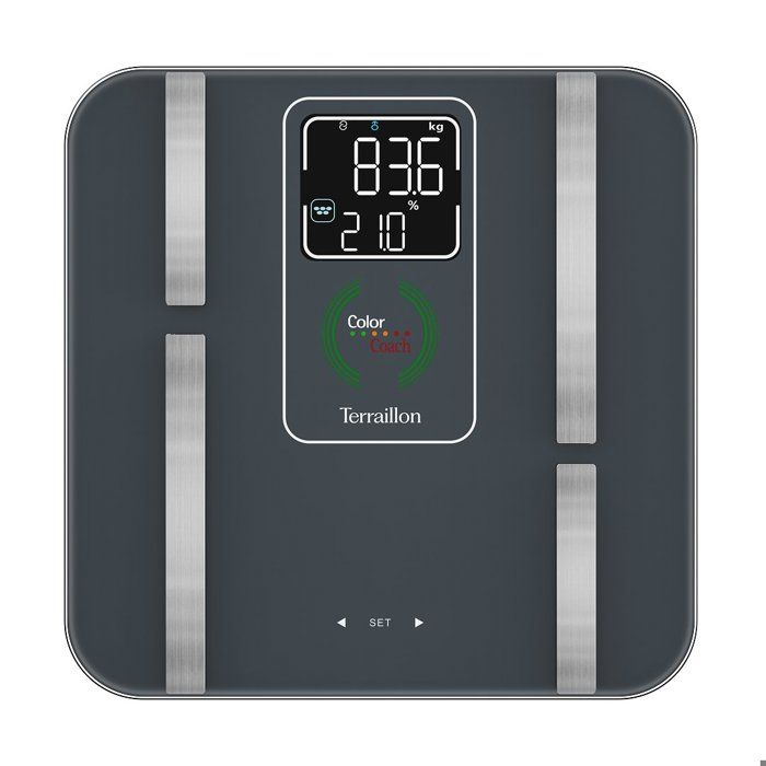 Pèse Personne Électronique Terraillon COLOR COACH FIT Impédancemètre Autonome ou Connecté Technologie Color Coach 180Kg - vue 2