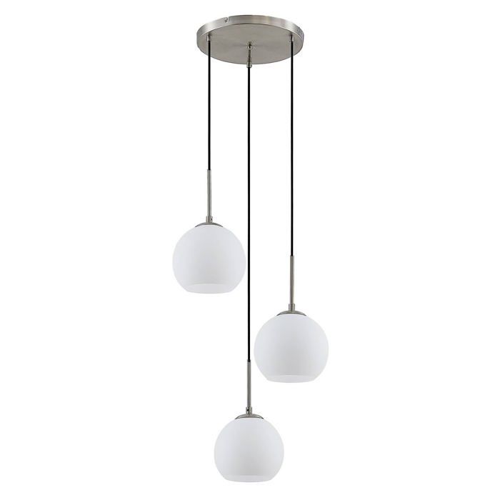 Suspension - Lindby - lampe suspendue - Verre - nickel blanc Suspension - Lindby - lampe suspendue - Verre - nickel blanc