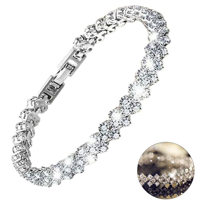 Tooopfeel bracelet femme crystal charms - Jucnuz - bracelet zircon bijoux femme Zircon haute qualité Mode Brillance Style