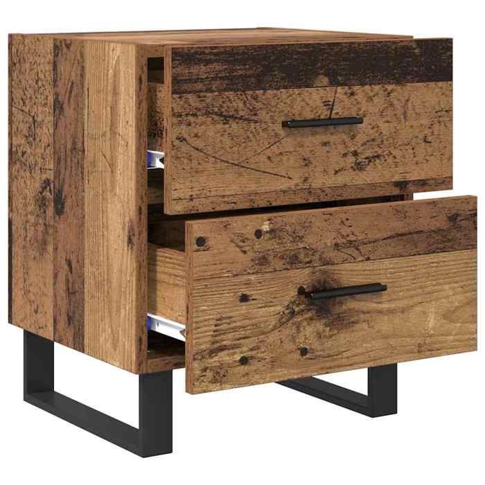 Tables de lit Moderne CHIC 2 pcs Cabinet de chevet - Armoires de nuit - Bois ancien 40x35x47.5 cm CC2159