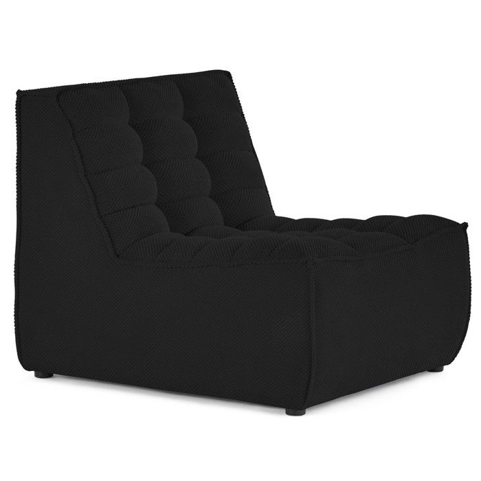 Ellie - fauteuil en velours texturé - Noir