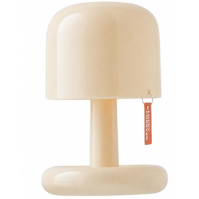 Veilleuse LED champignon rechargeable USB lampe de chevet tactile dimmable beige