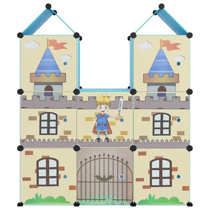 Meuble entree - vidaXL - CHIC - Armoire de rangement pour enfants avec 8 cubes Bleu PP - 7.9 kg FR123427