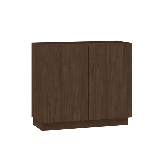 Commode - 3XE LIVING - Villa - 2 portes - 4 étagères - Noyer Villa