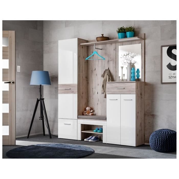 armoires et commodes - ensemble de meubles de rangement - gustavo 3 - 170 x 35 x 200 cm beige