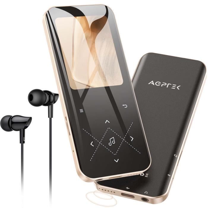 Lecteur MP3 Bluetooth AGPTEK 32Go avec Haut-Parleur HD et Carte TF jusqu'à  128Go - Noir - Cdiscount TV Son Photo