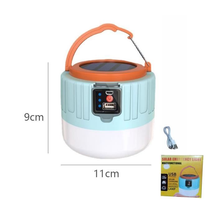Lampada Campeggio LED Solare Ricaricabile Impermeabile USB - Tenda Emergenza Portatile