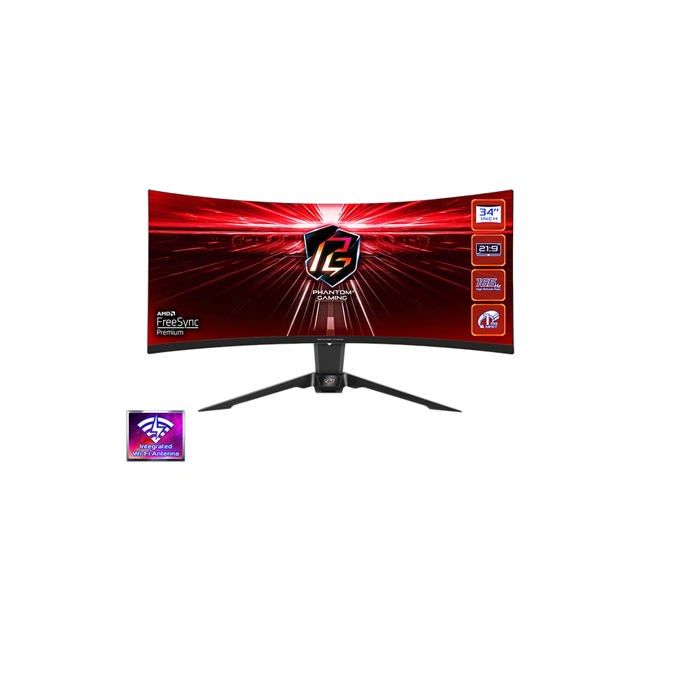 Moniteur Gaming Courbé - ASRock - PG34WQ15R2B - 3440x1440 - 21:9 - Noir