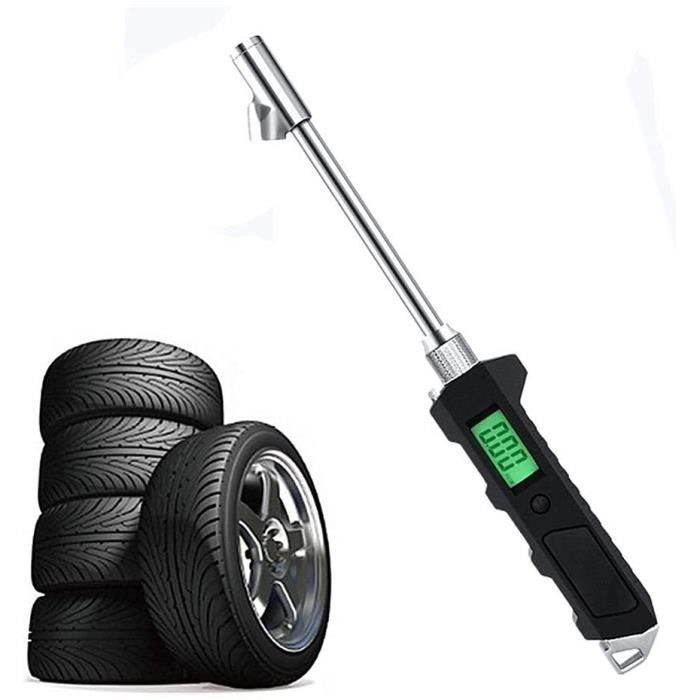 IWILCS Manomètre Pression Pneu,Numérique Manomètre Pneu avec écran LCD,200PSI Multifonctionnelle Manomètre Pistolet de Gonflage avec 15 Accessoires,pour Voitures Motos Vélos etc 