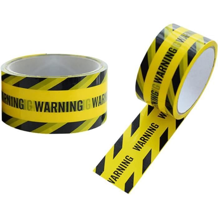 Ruban d'avertissement jaune/noir chantiers avec inscription DANGER