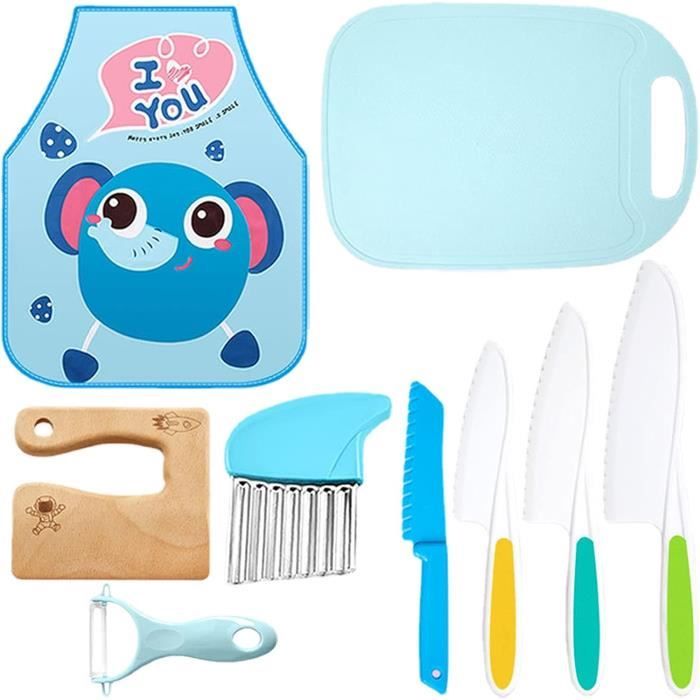 Ensemble De Couteaux De Cuisine En Bois Pour Enfants, Jouets De Cuisine