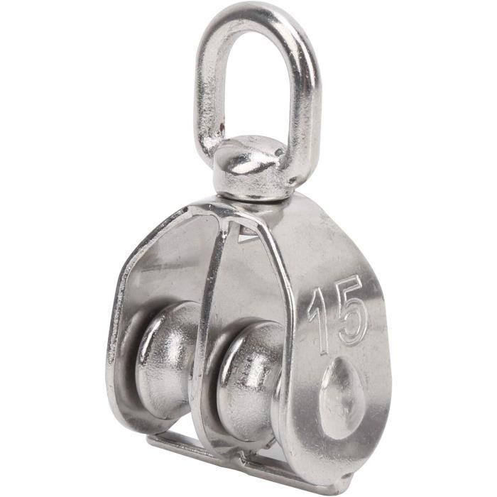 Poulie Simple Ou Double En Acier Inoxydable – Petite Taille, Pour Cordes De Levage, Bricolage, Marine – Marque Goobetter
