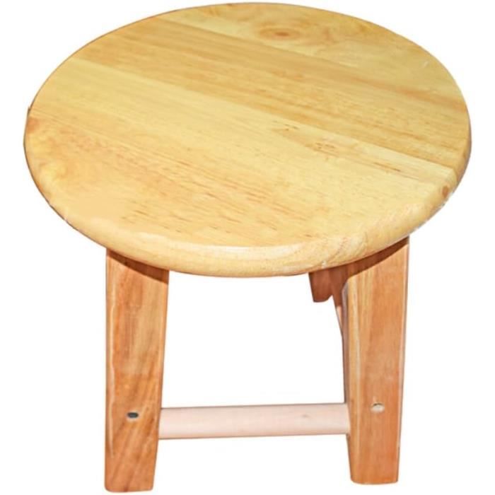Tabouret Rond En Bois Mini - Support Plantes, Jardinage, Pied Stable - Taille M 17x9x6cm