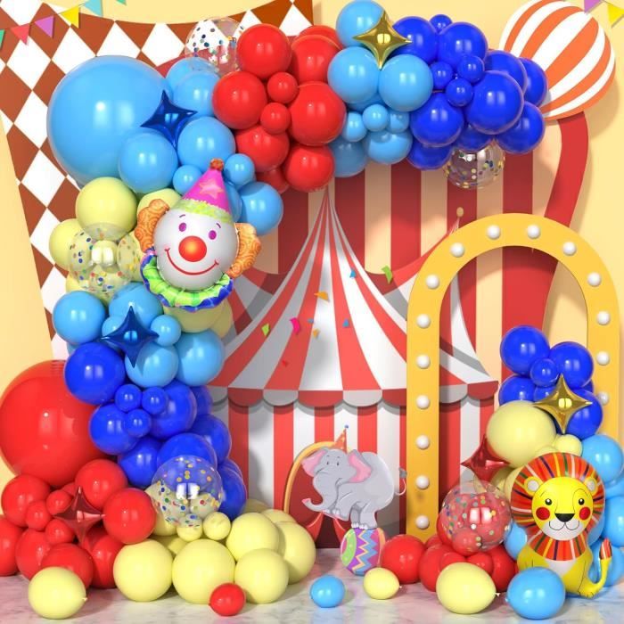 Ballons De Cirque Guirlande Rouge Jaune Bleu Confetti Ballon Arc Pour  Carnaval Baby Shower De Mariage Fête Danniversaire Décor 211216 Du 9,94 €