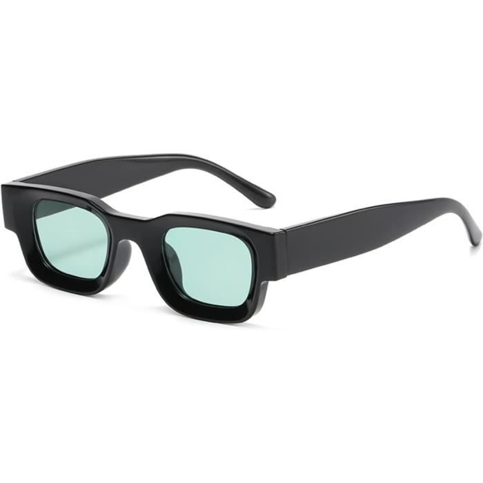 Meilleurs Prix De Gros Lunettes De Soleil Rectangulaires Vintage – Lunettes De Soleil Rétro À Monture Carrée Des Années 70 Pour Hommes Et Femmes – Cadre Complet En Acétate De Créateur, Protection