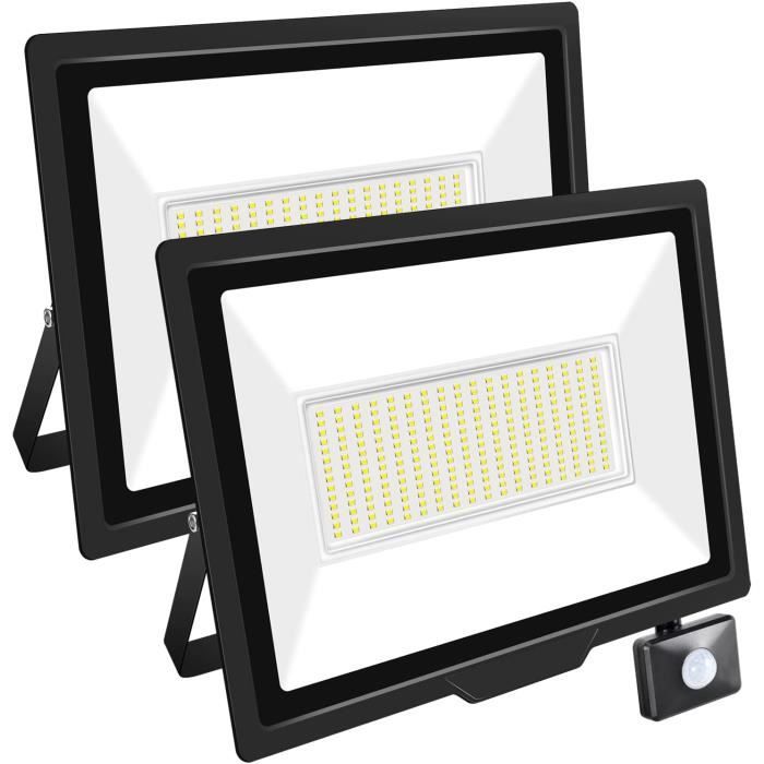 Projecteur LED Extérieur 200W 20000 Lumens IP66 - Éclairage Blanc Froid 6500K Pour Jardin Garage Entrepôt