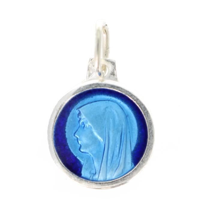 Médaille ronde en argent de lApparition de Lourdes