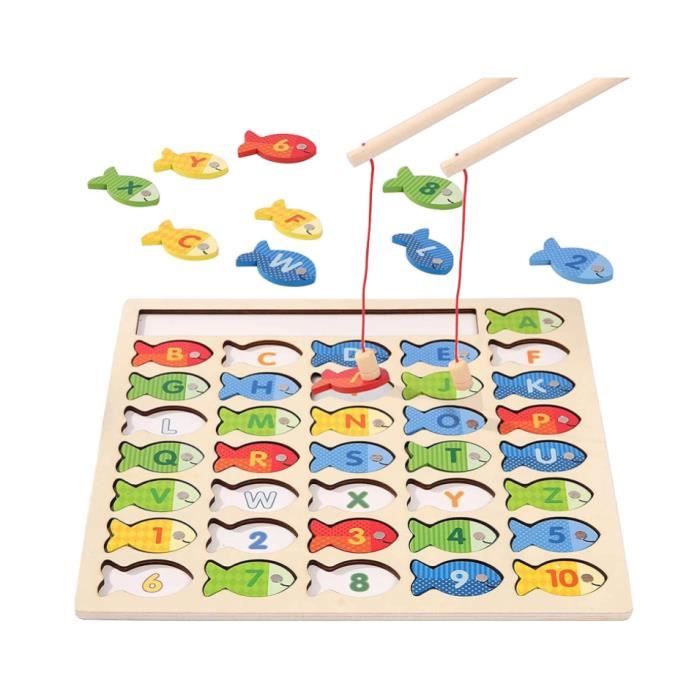 Jeu de pêche magnétique en bois pour toutpetits, poisson,motricité — free download