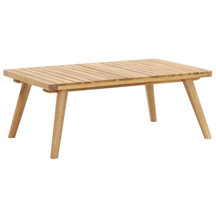Table basse de jardin 90x55x35 cm Bois solide dacacia-TIP