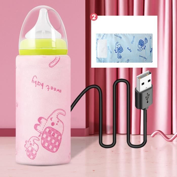 Leap-G Chauffe biberon,Portable Chauffe-Lait USB Chauffant Lait b/éb/é Chauffe-biberon,Couvercle disolation de Bouteille de Lait