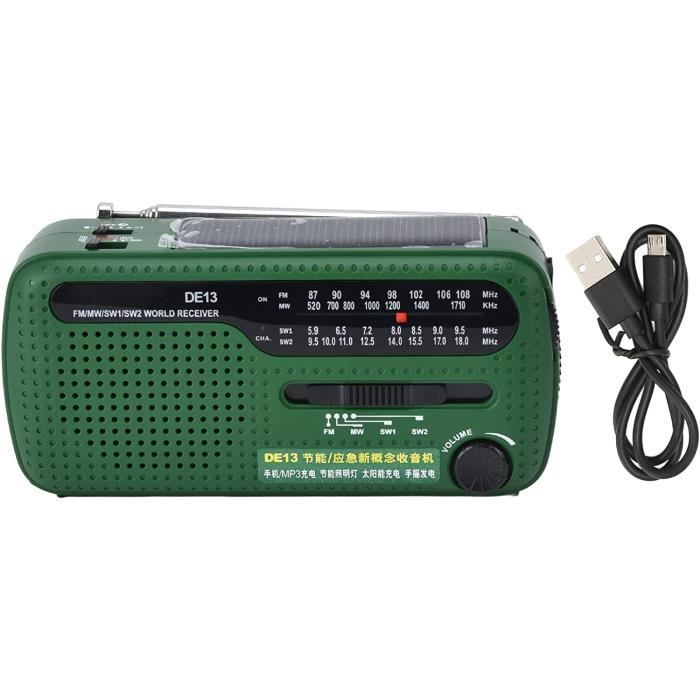 Radio FM - Radio De Survie Et Urgences,Alimenté Par Piles Avec Prise