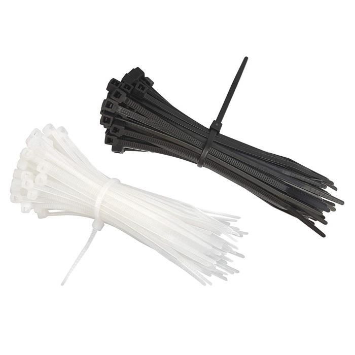 Attache cable lourde 91kg,collier de serrage plastique 270mm x 9mm,Colliers Serre Cable,Résistant aux UV,Nylon Rilsan Noir pour Cable Management /& utilisation en extérieur,Lot de 50 Pièces