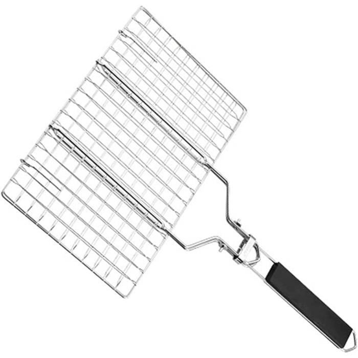 Set De 3 Paniers Grill BBQ Acier Inoxydable + Plateau - Parfait Pour Légumes, Viande Et Poisson