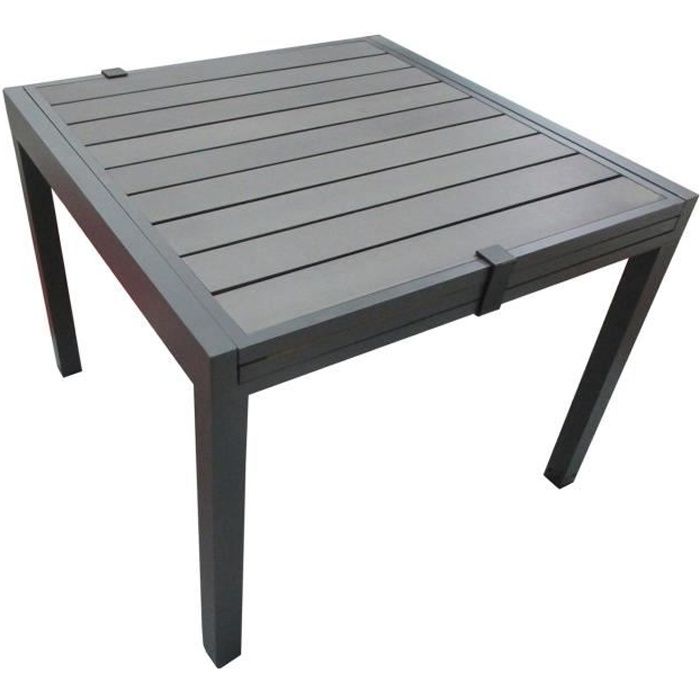 Table de jardin extensible en aluminium Toilinux Byron 4-8 pers. - Gris Anthracite