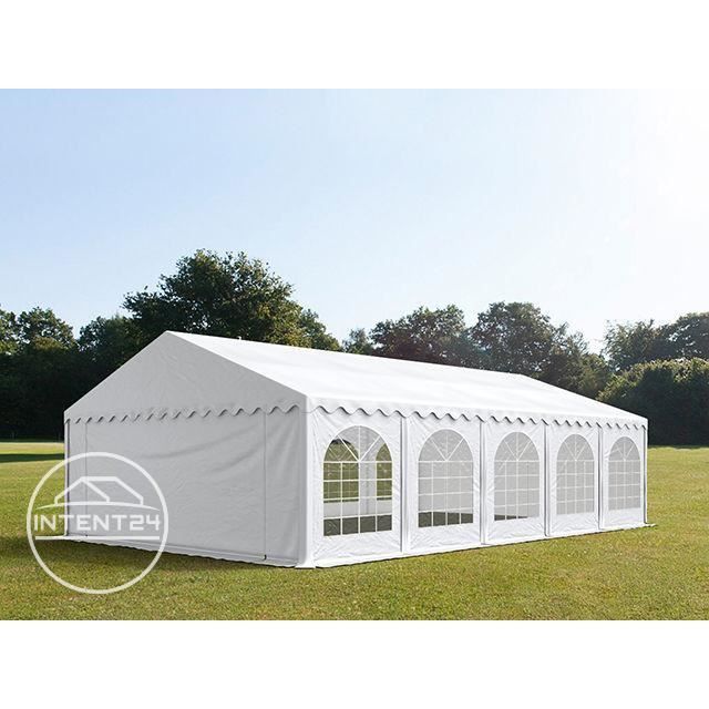 Tente TOOLPORT - Barnum 5x10 m - PVC 500g/m² - Blanc