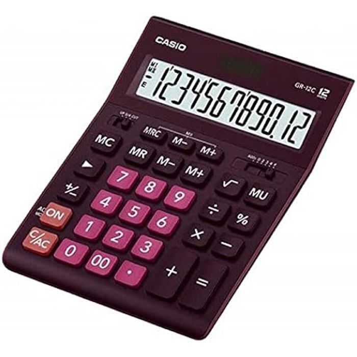 Calculateur - Casio - GR-12C-WR - Office Purple - 12-Digital