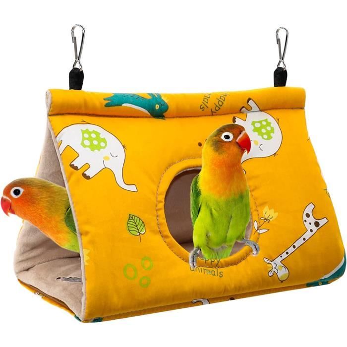 Hamac pour Oiseaux - Non spécifié - Taille M - 25x14x15cm - Nid Doux en Peluche - Couleur Vive