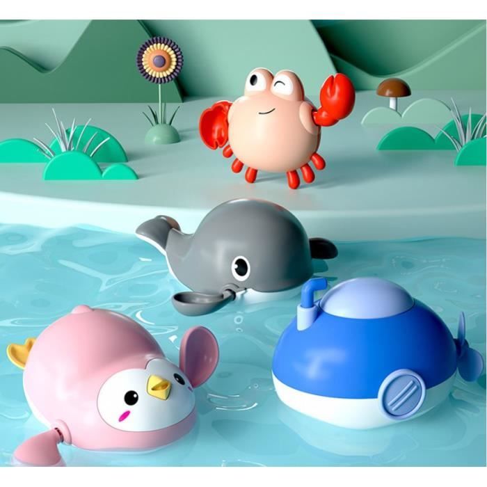 Jouet de bain pour bébé, Jouets de bain pour bébé enfant 1 2 3 ans, jouets  flottants pour animaux de 3 pièces, jeu d'eau de jouet de piscine, jouets  de douche pour