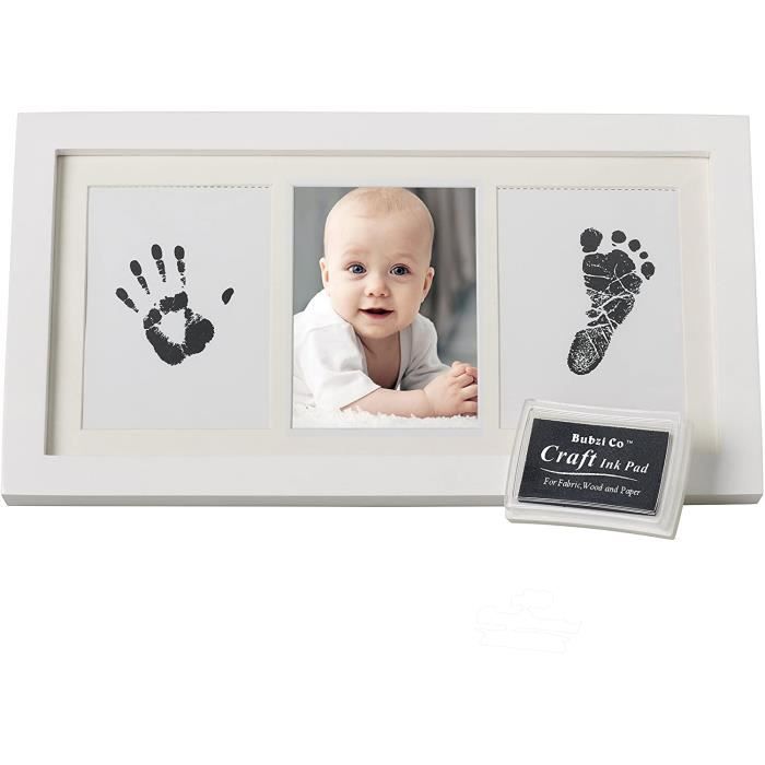 Empreint Bebe Cadeau Bebe Garcon Bebe Ca E Deco Blanc Encre Non Toxique Souvenir Personnalise Pour Decoration Chambre Bebe C A146 Cdiscount Puericulture Eveil Bebe