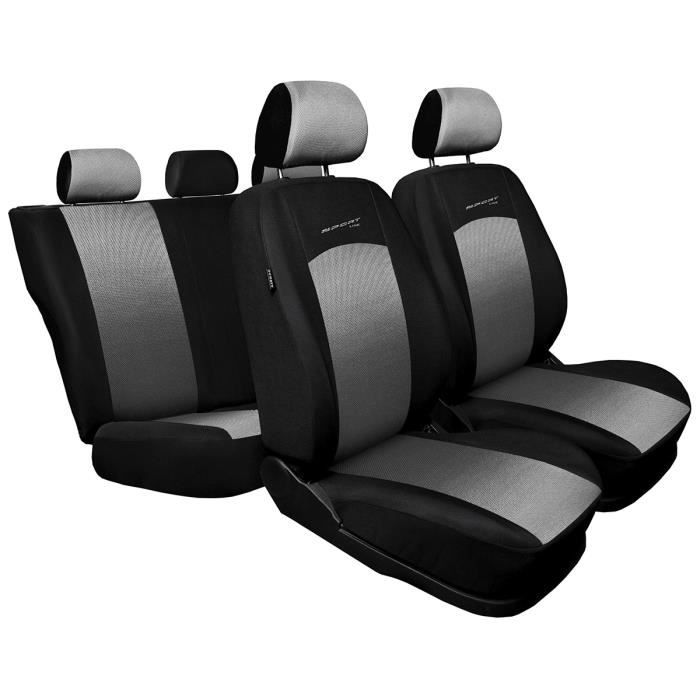 Lot de 2 Housses de Protection universelles pour Renault Twingo Gris