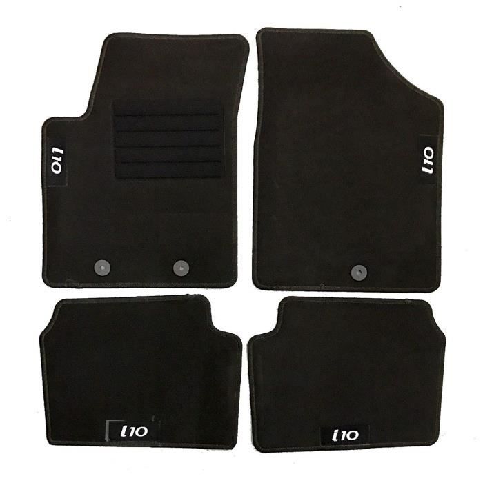 Tappeti Auto I10 2010-2015 – Serie Completa 4 Pezzi In Moquette Nera – Made In Italy Antiscivolo - 2