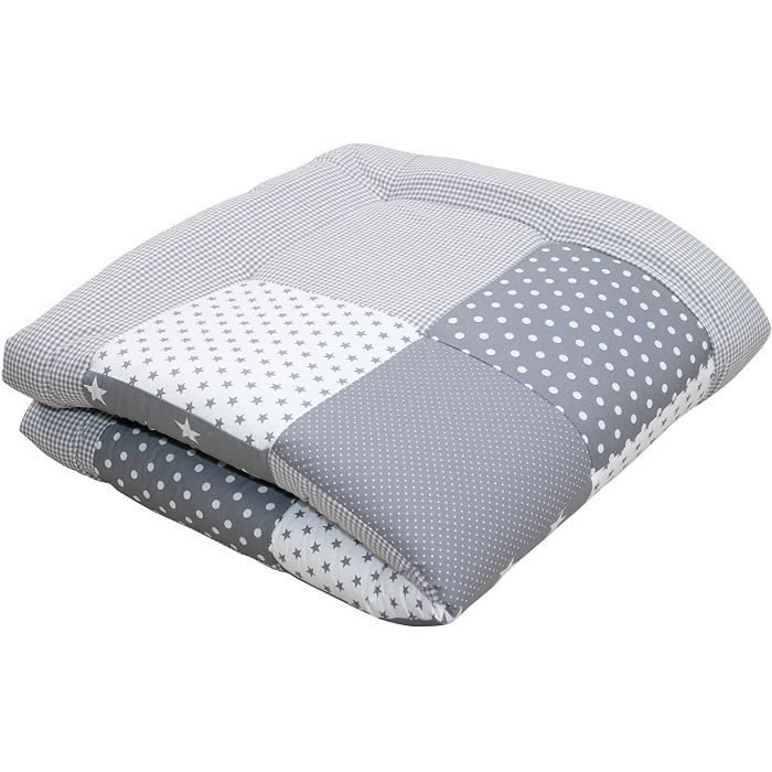 Ullenboom Tapis D Eveil Et Matelas Pour Parc Bebe Etoiles Gr S 100x100 Cm Tapis Sol Bebe Patchwork Motifs Pois Et Vichy A138 Cdiscount Puericulture Eveil Bebe