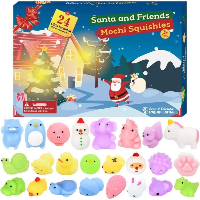 Calendrier de lAvent,Compte à Rebours Noël,24 pcs Jouet danimaux Calendrier de lAvent,Compte à Rebours Noël,24 pcs Jouet danimaux