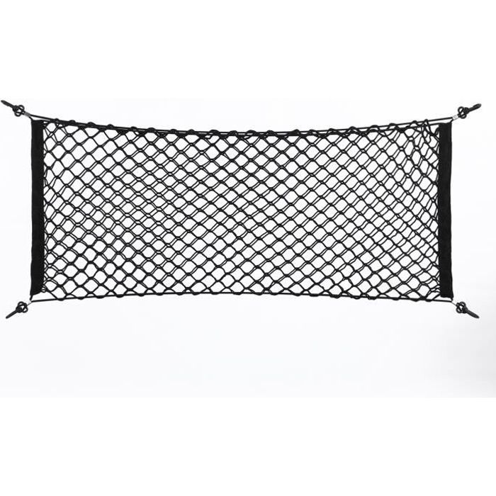 Filet De Rangement Pour Coffre De Voiture - 100x80 Cm Extensible Jusqu'à 160x140 Cm - Avec 4 Crochets, Pour SUV Et Berlines