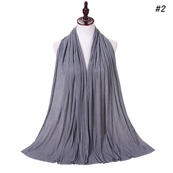 Foulard Long Marron Transparent - Hijab Wrap Avec Pompons - Motif Floral - Très Joli