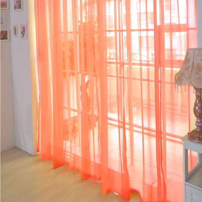 Rideau de porte fenêtre en Tulle de couleur Pure 1 pièce,panneau de drapage,cantonnières transparentes,rideaux de fenêtre pour chambre à coucher 