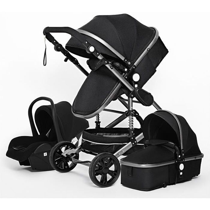 Luxe Bebe Poussette Haute Landview 3 En 1 Bebe Poussette Portable Bebe Poussette Bebe Landau Bebe Confort Pour Nouveau Ne Noir 1 Cdiscount Puericulture Eveil Bebe