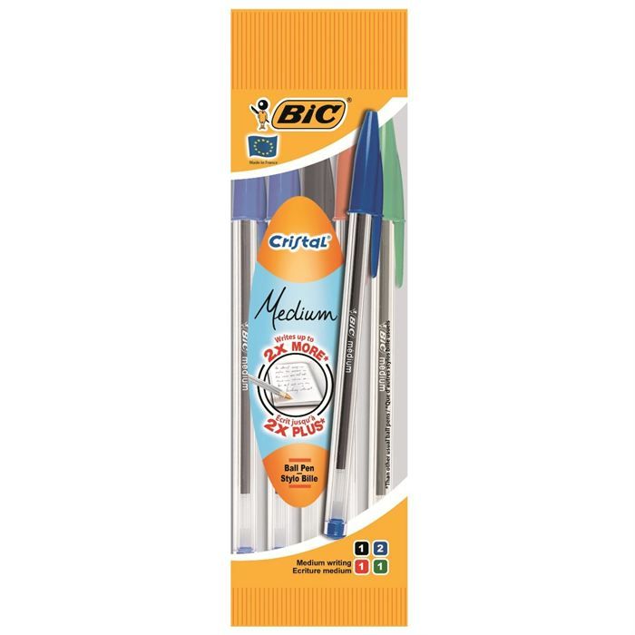Lot x5 Crayons Stylos Bille Bic Classic Rouges NEUF