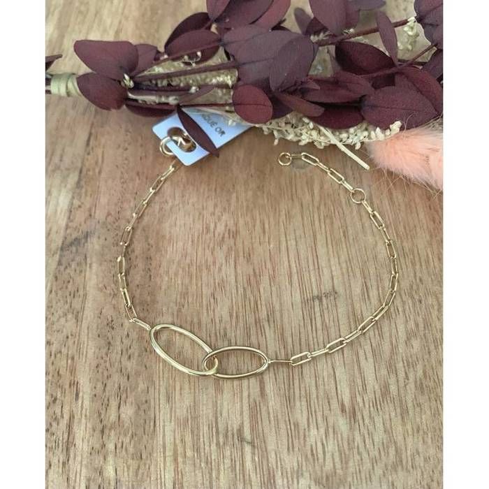 Bracelet Gourmette Double En Or 14 Carats 6,08 Mm, Chaîne à