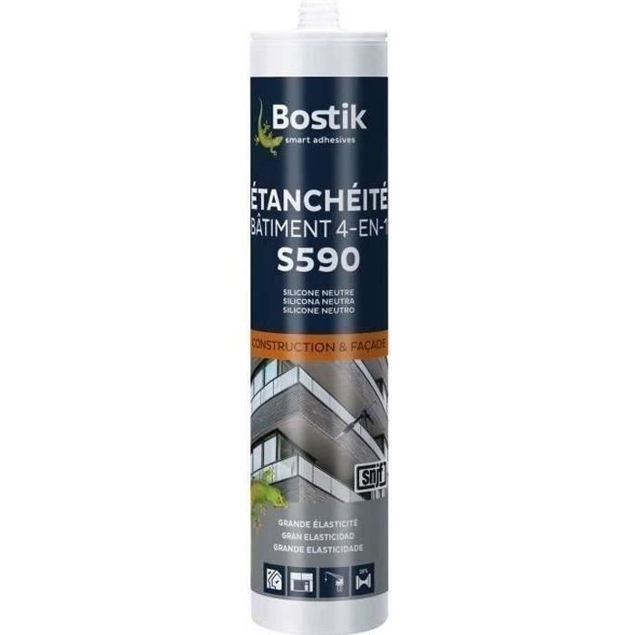 Mastic Etanchéité Bâtiment Silicone BOSTIK S590 Etanchéité, Calfeutrement, Dilatation, Vitrage - Ton