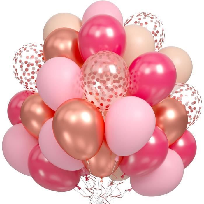 EWODEIEW 60 pièces 30 cm Ballons Roses, Ballons Rose foncé, Ballons Rose Clair en Latex, Rose métallisé, Ballons à Paillettes Rose, décorations d'anniversaire pour Filles EWODEIEW 60 pièces 30 cm Ballons Roses, Ballons Rose foncé, Ballons Rose Clair en Latex, Rose métallisé, Ballons à Paillettes Rose, décorations d'anniversaire pour Filles