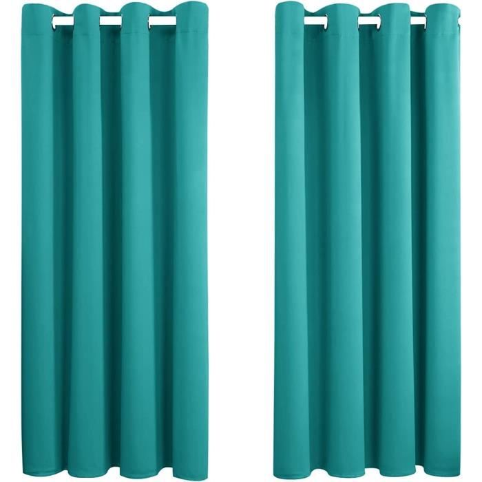 Rideaux occultants avec des rideaux Turquoise Polyester