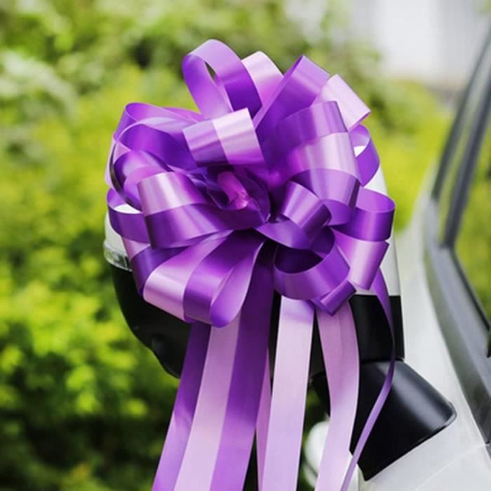 Lot De 6 Nœuds Cadeaux 15,2 Cm - En Organza Noir, Pour Emballage Fêtes, Noël, Mariage | Décorations élégantes Et Faciles à Poser - 8